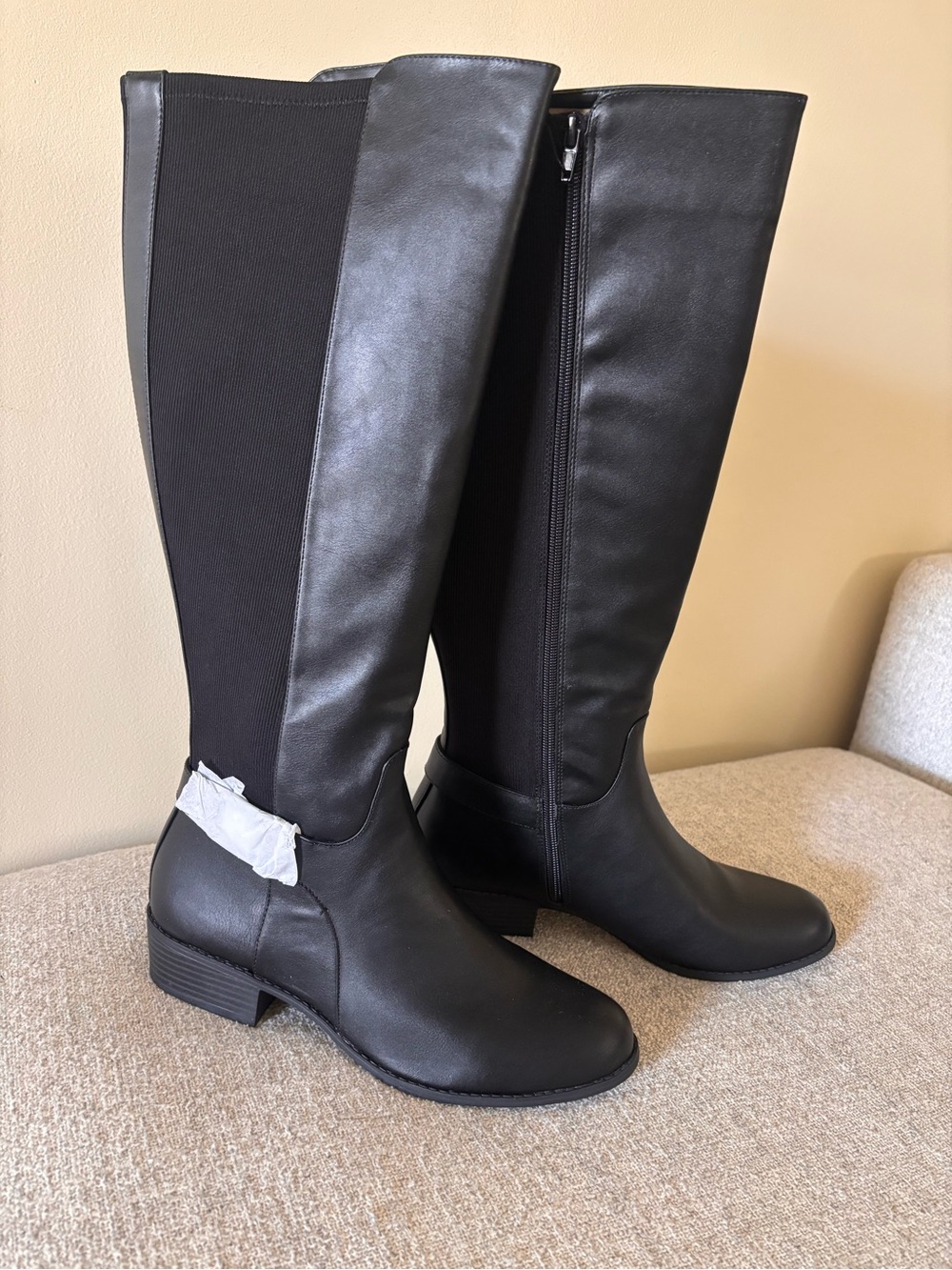 Alfani Women's Black Over-the-Knee Stretch Riding Boots